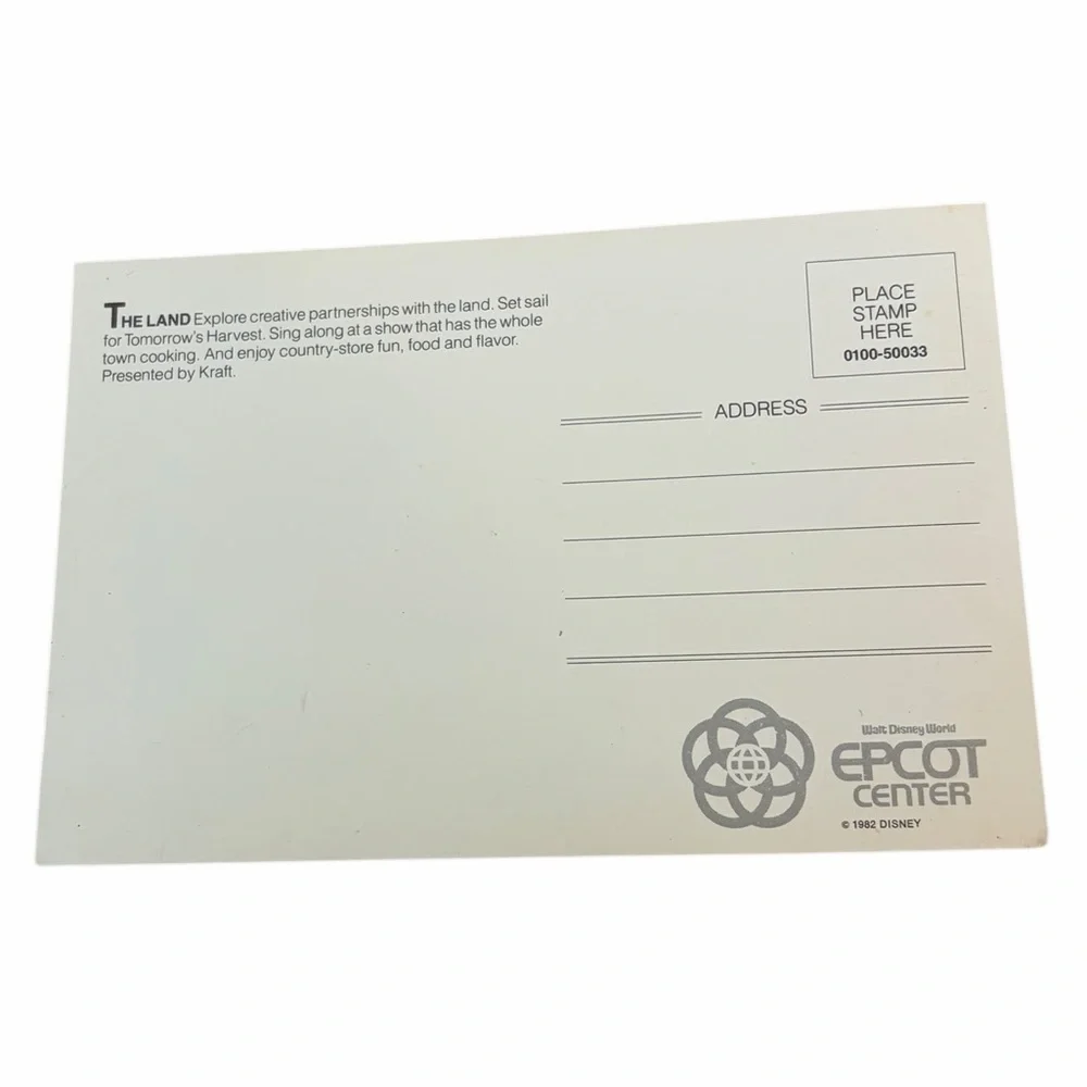 The Land Pavilion, Epcot Center, Disney World, Florida, 1982 Chrome Postcard